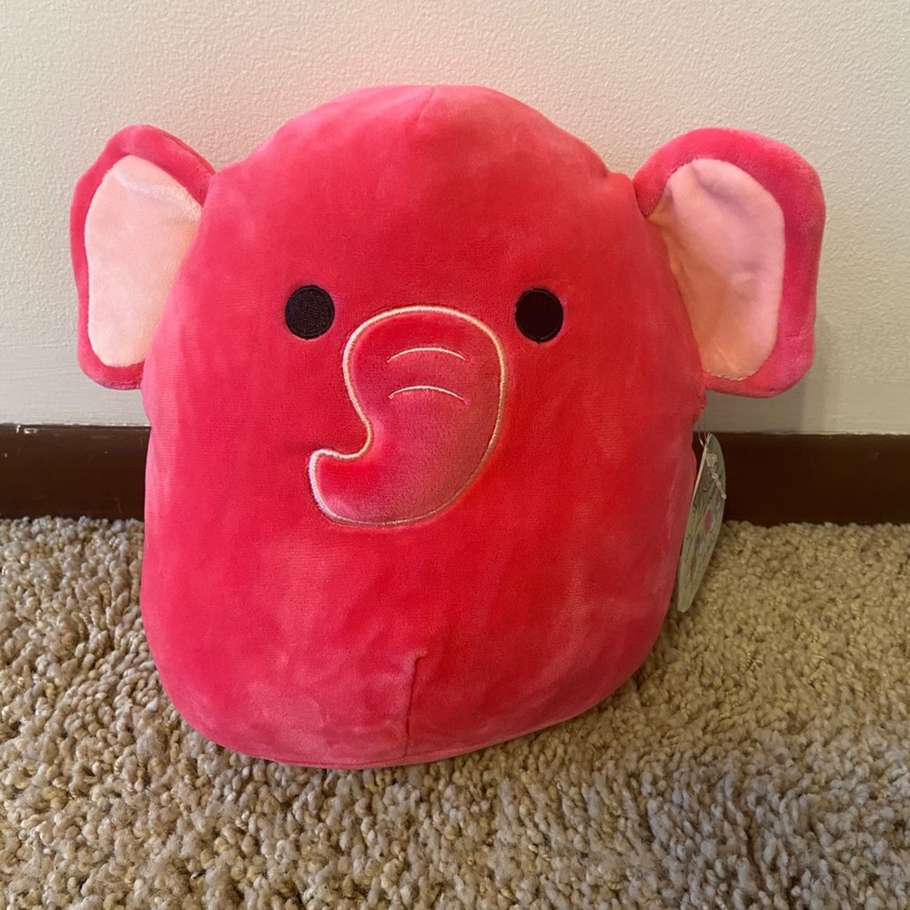 NWT Squishmallows Pink Elephant 8in